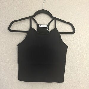 Women’s athletic tank top, black size medium.